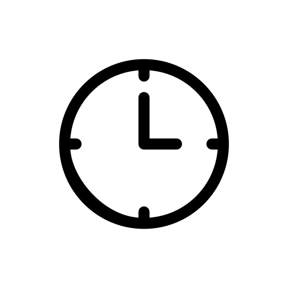 reloj cara icono vector. pared reloj ilustración signo. hora símbolo. reloj símbolo o logo. vector