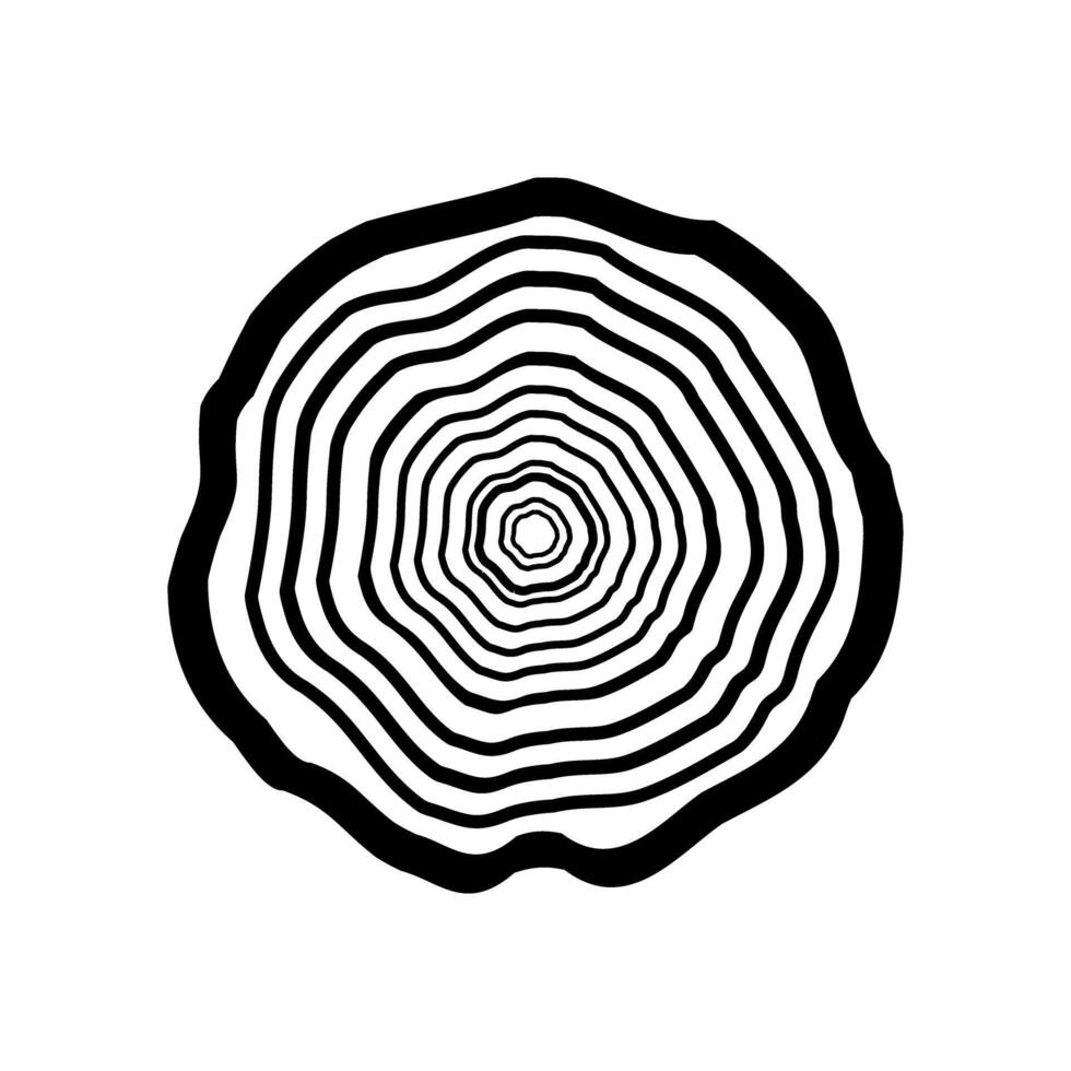 Wood Slice icon vector. Wood Rings illustration sign. Tree symbol. Sawmill logo. vector