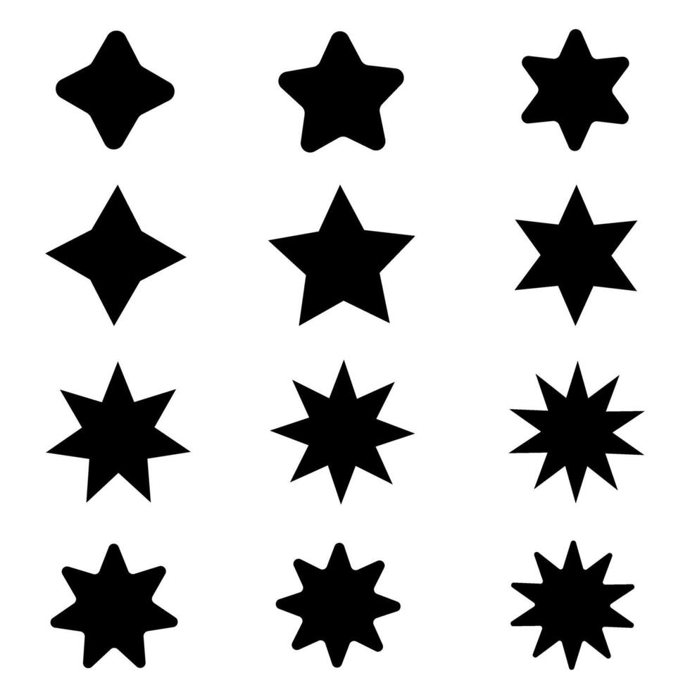 Sunburst icon vector set. Retro stars illustration sign collection. Price tag symbol. Star logo.