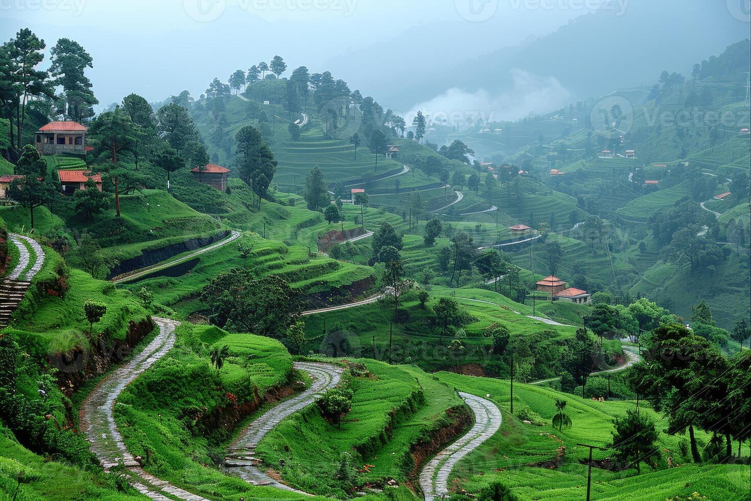 AI generated Beautiful Nature Mountain Scenery professional photography photo