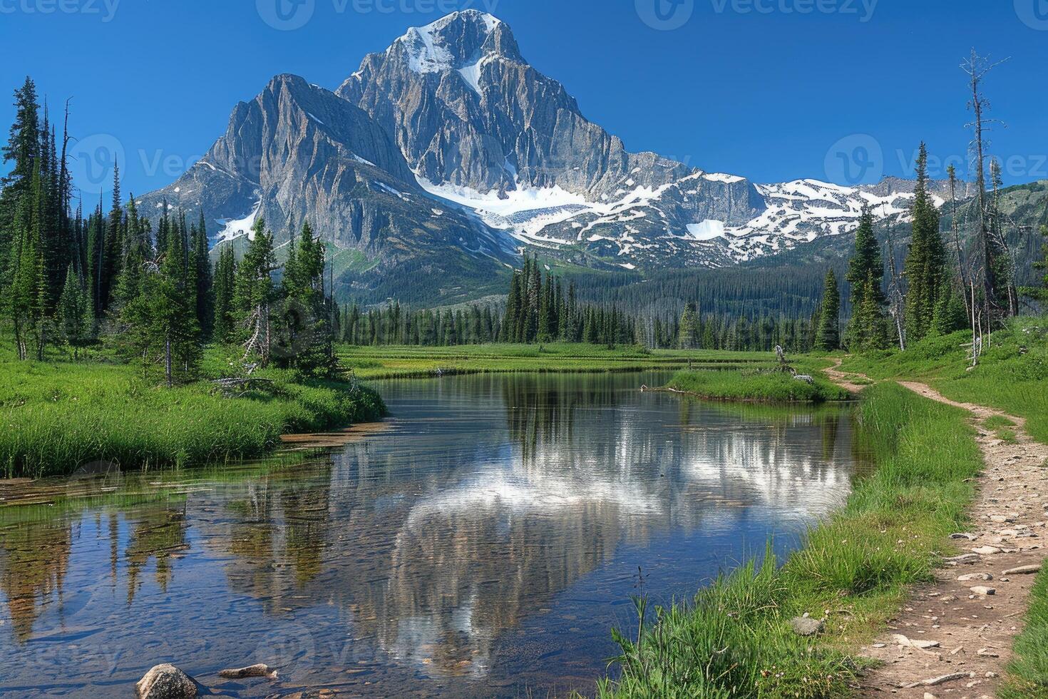 AI generated Beautiful Nature Mountain Scenery professional photography photo