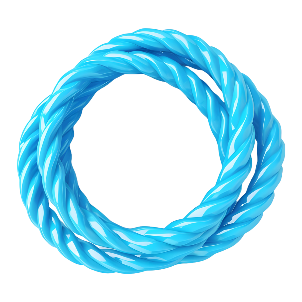 AI generated 3D Rendering of a Plastic Rope on Transparent Background - Ai Generated png