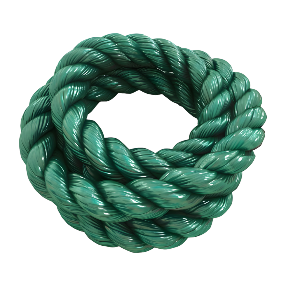 AI generated 3D Rendering of a Plastic Rope on Transparent Background - Ai Generated png