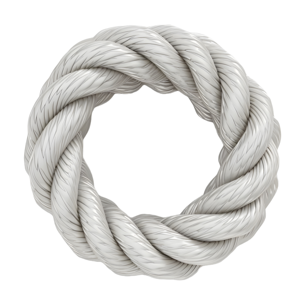 AI generated 3D Rendering of a Plastic Rope on Transparent Background - Ai Generated png