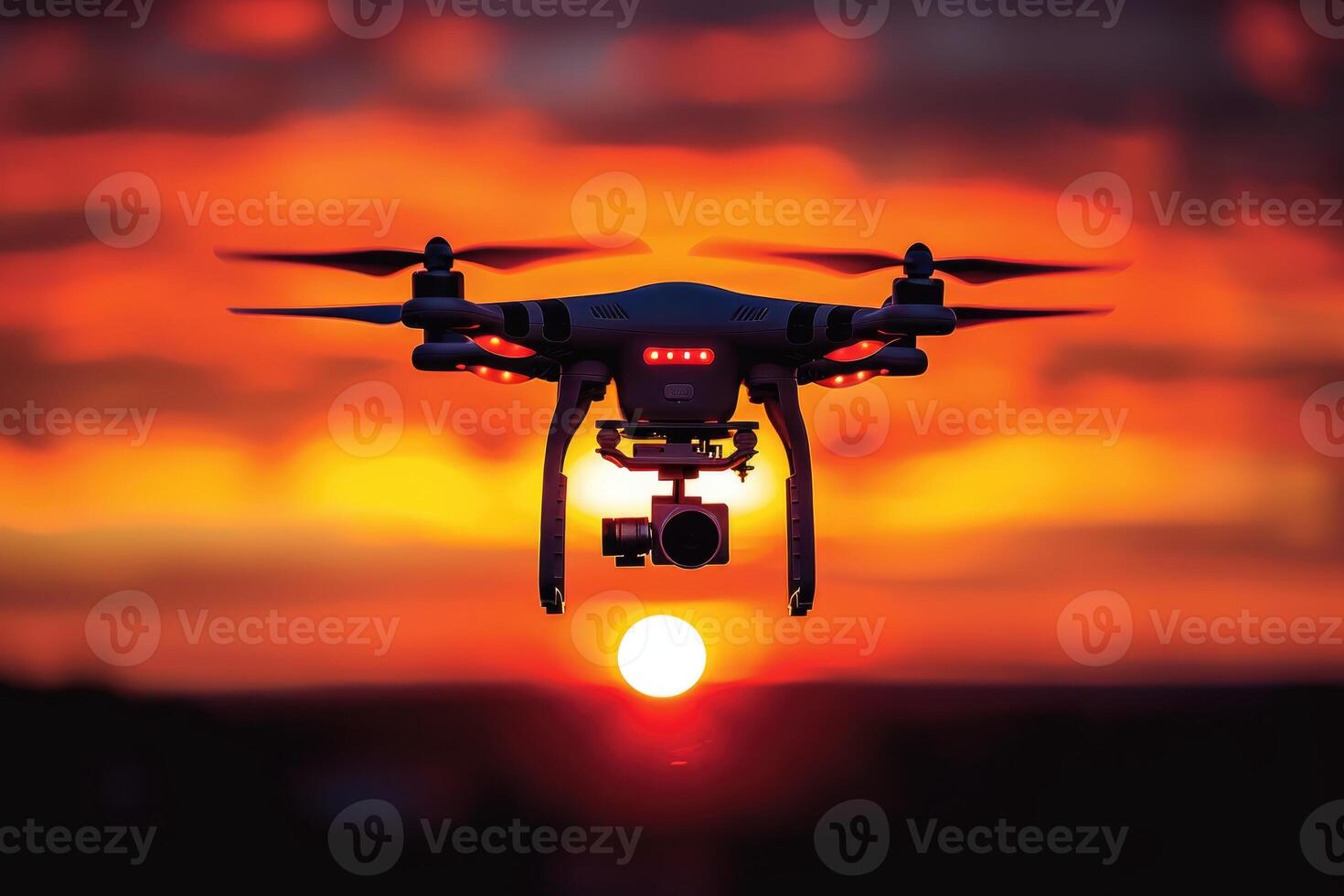 AI generated drone flying in the sky professional photography photo