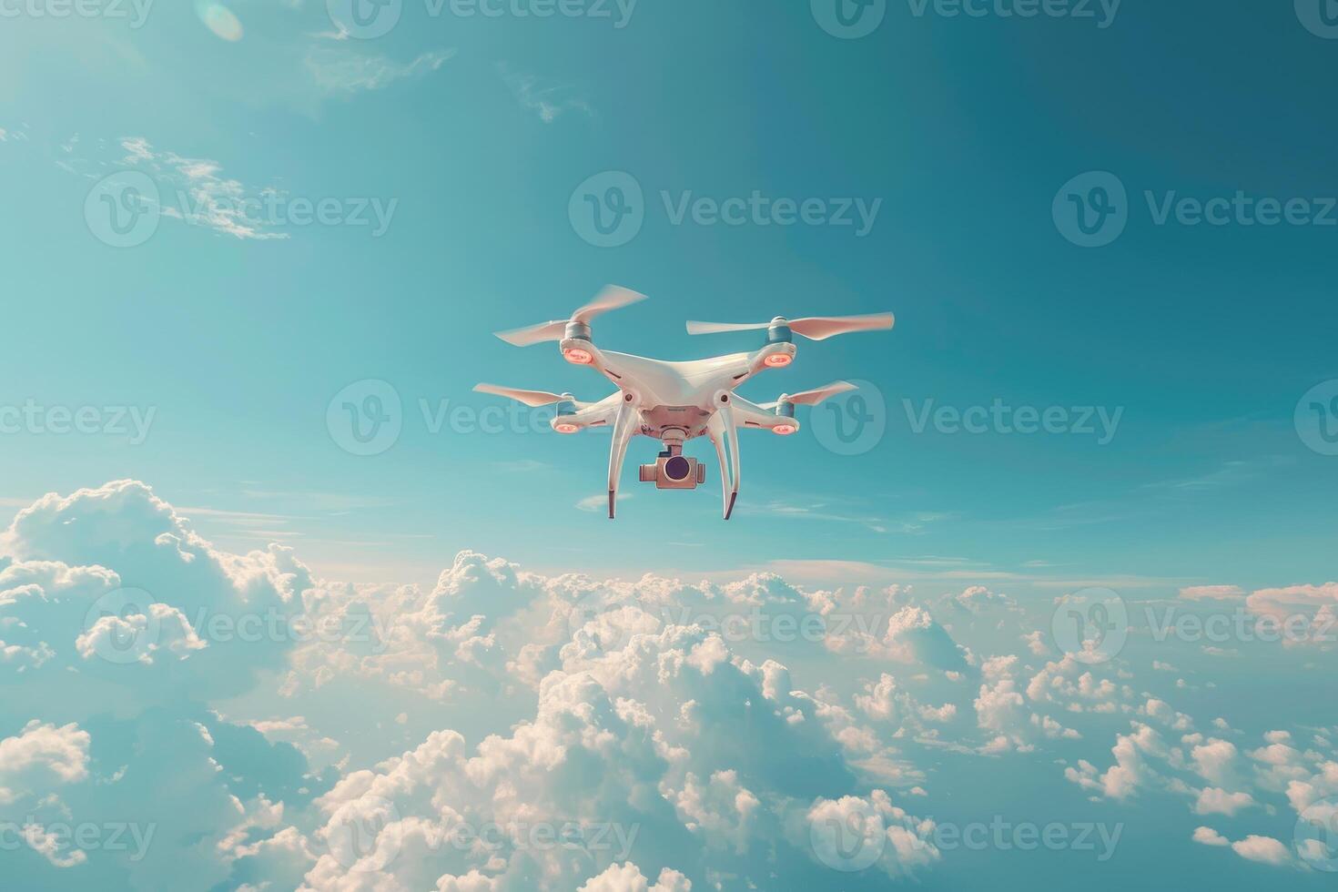 AI generated drone flying in the sky professional photography photo