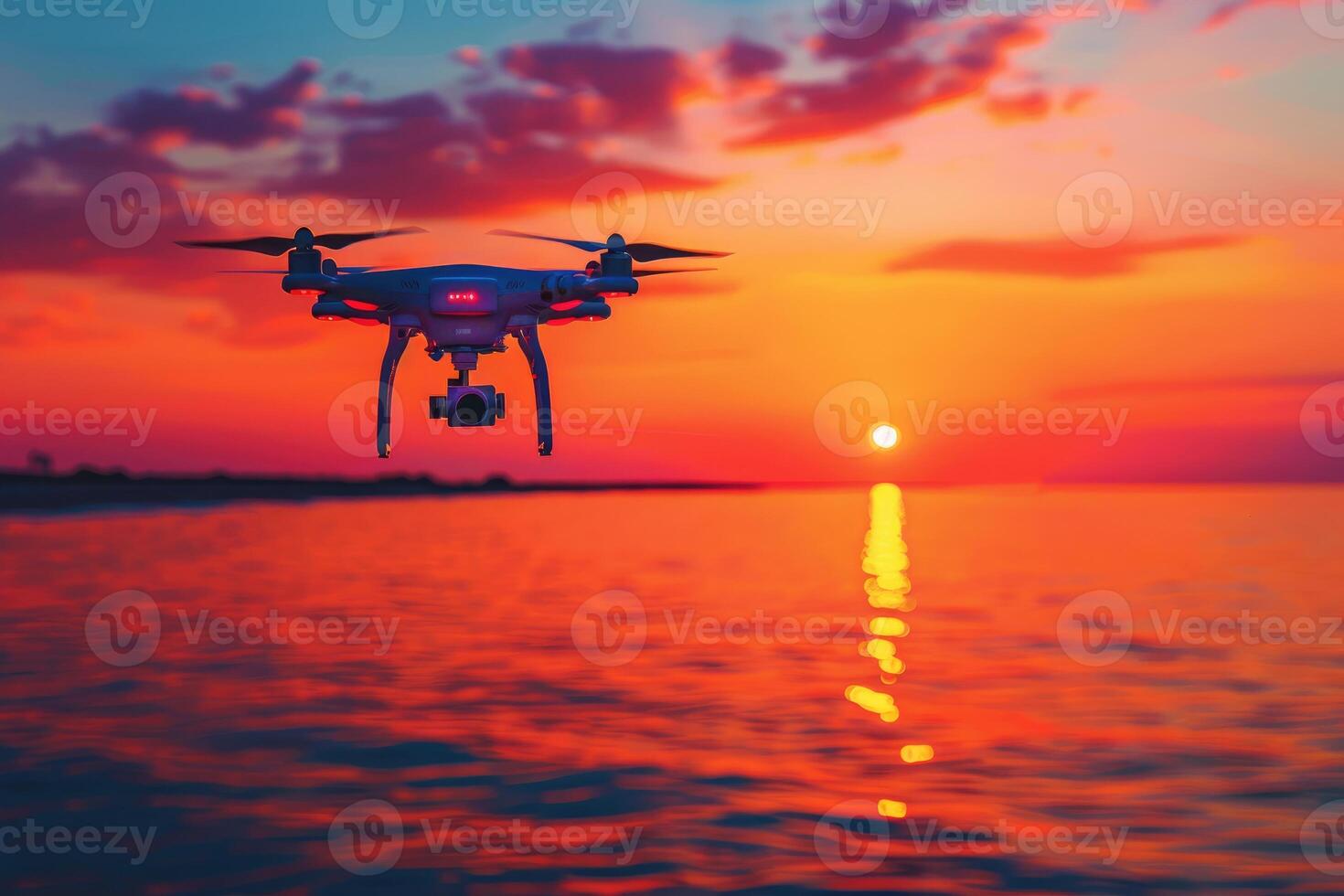 AI generated drone flying in the sky professional photography photo