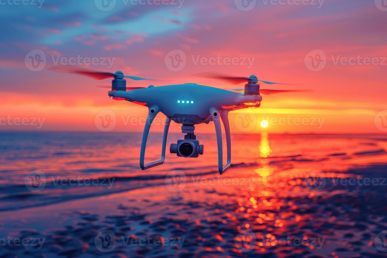 AI generated drone flying in the sky professional photography photo