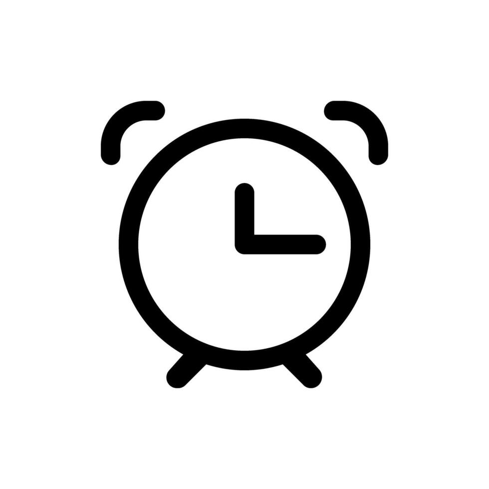 Alarm clock icon vector. Time illustration sign. Clock sign or symbol. vector