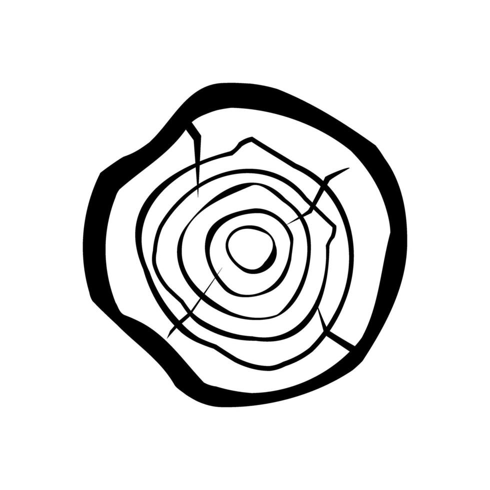 Wood Slice icon vector. Wood Rings illustration sign. Tree symbol. Sawmill logo. vector