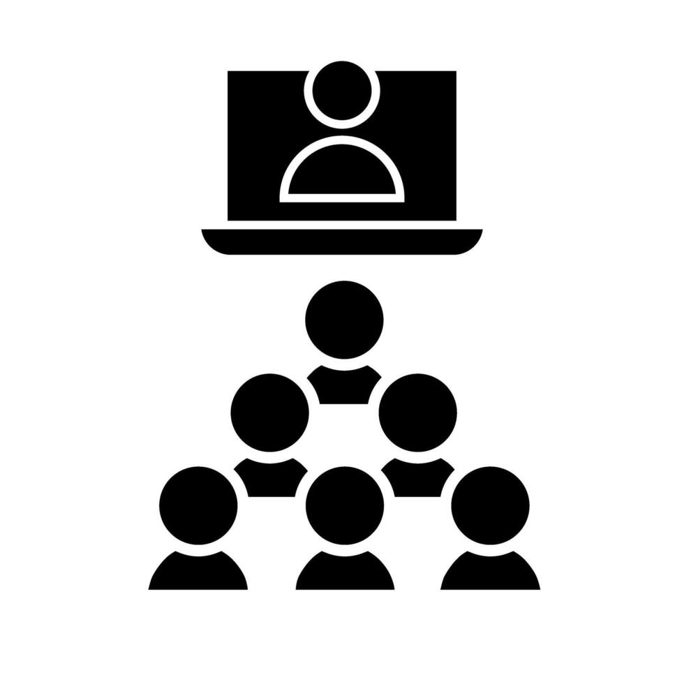 Webinar icon vector. Online conference illustration sign. Online training symbol or logo. vector
