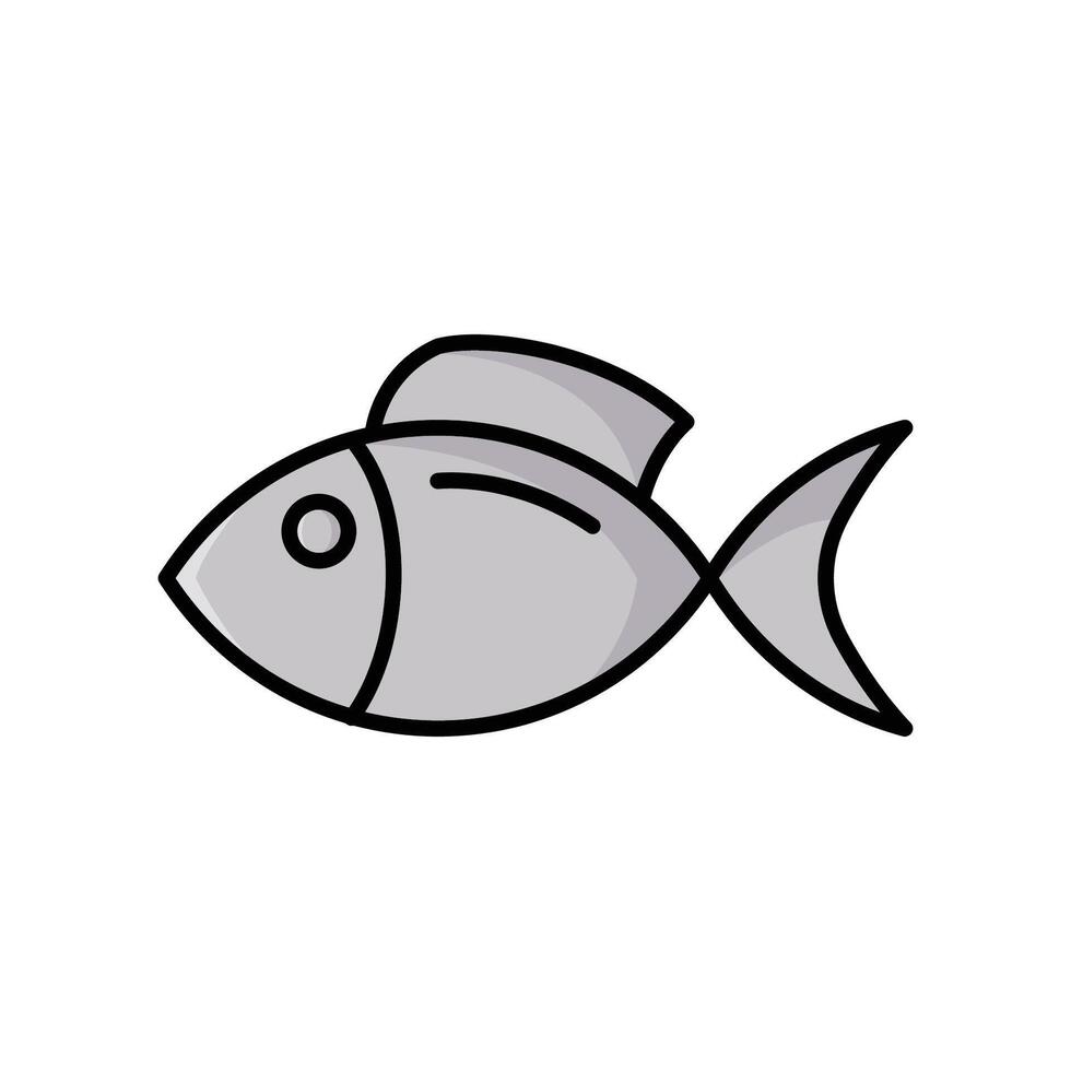 pescado carne icono vector diseño modelo en blanco antecedentes