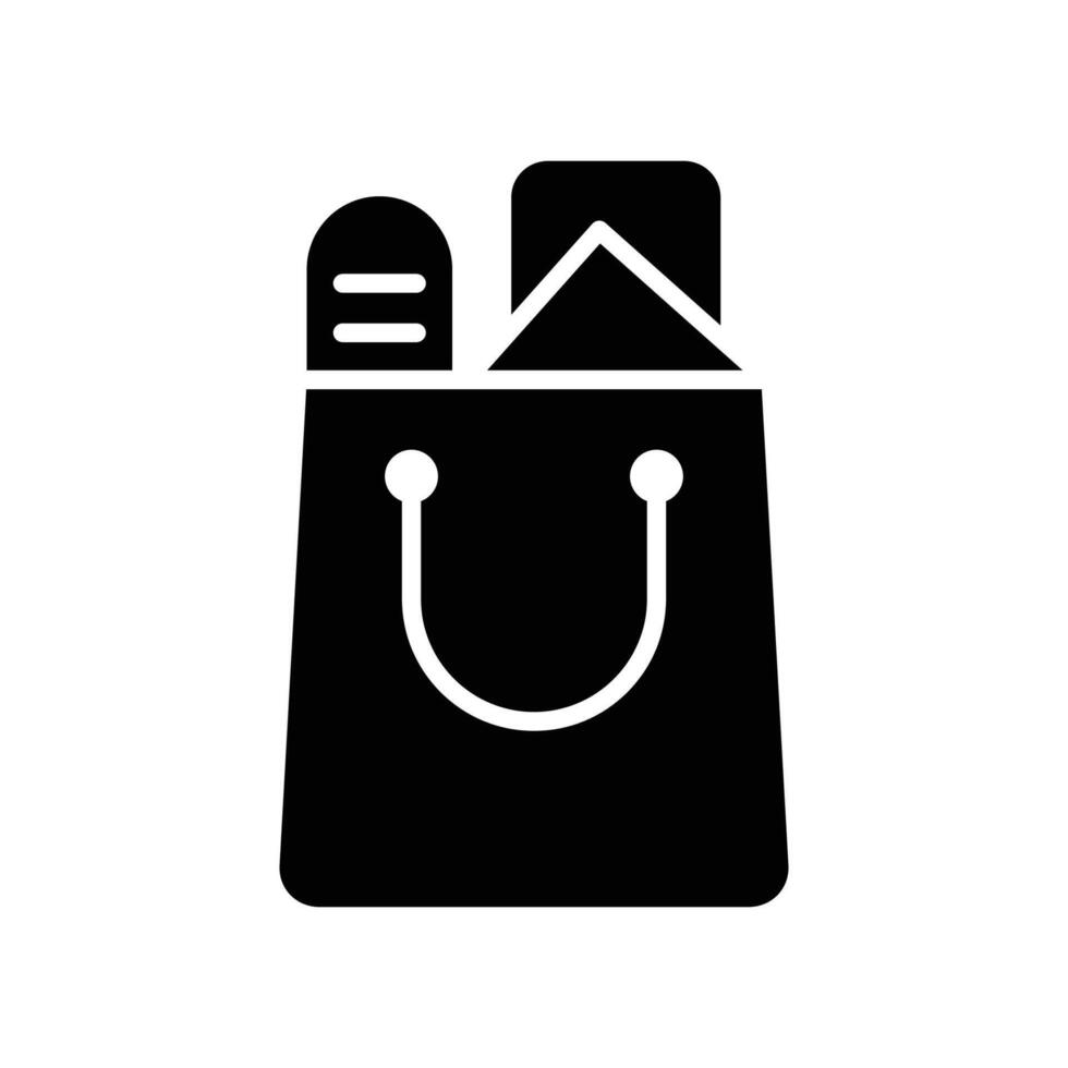 shopping bag icon vector design template in white background