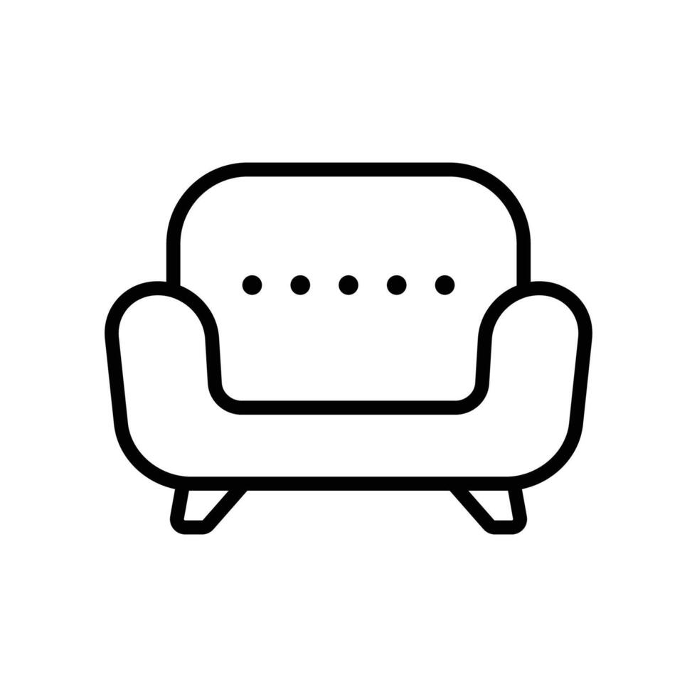 sofá icono vector diseño modelo en blanco antecedentes