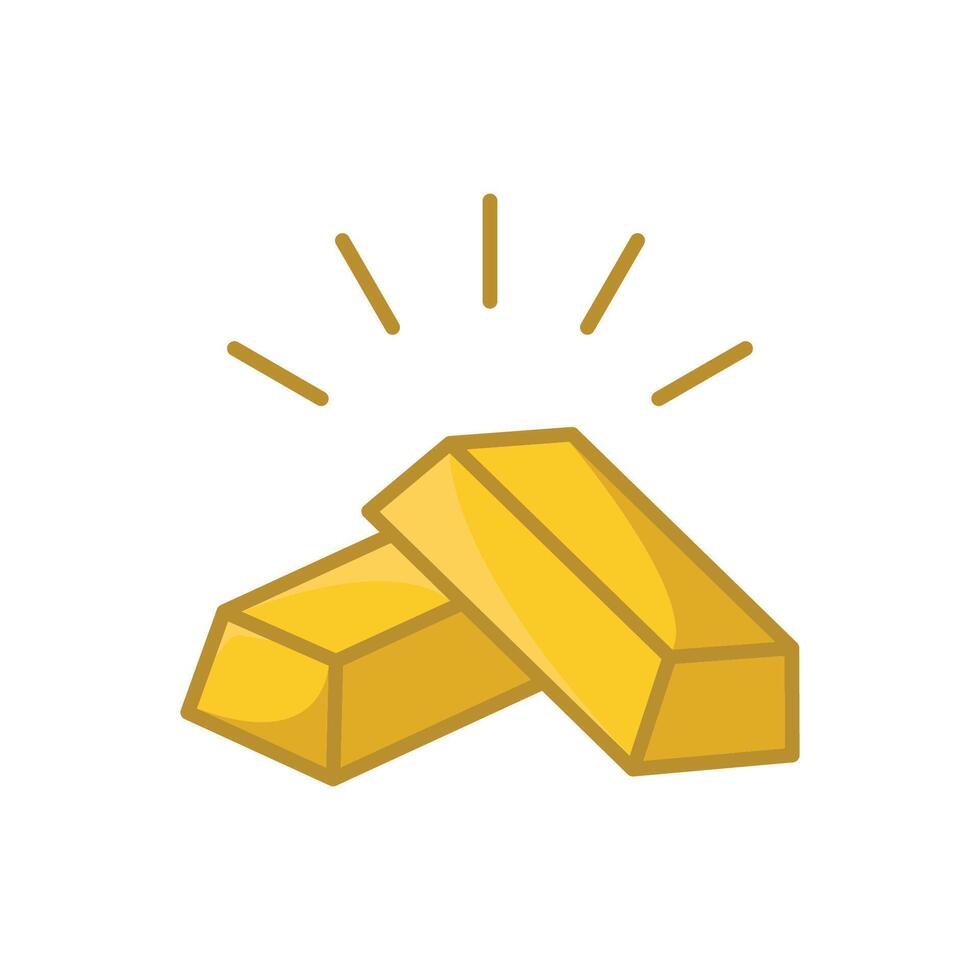 oro bar icono vector diseño modelo en blanco antecedentes