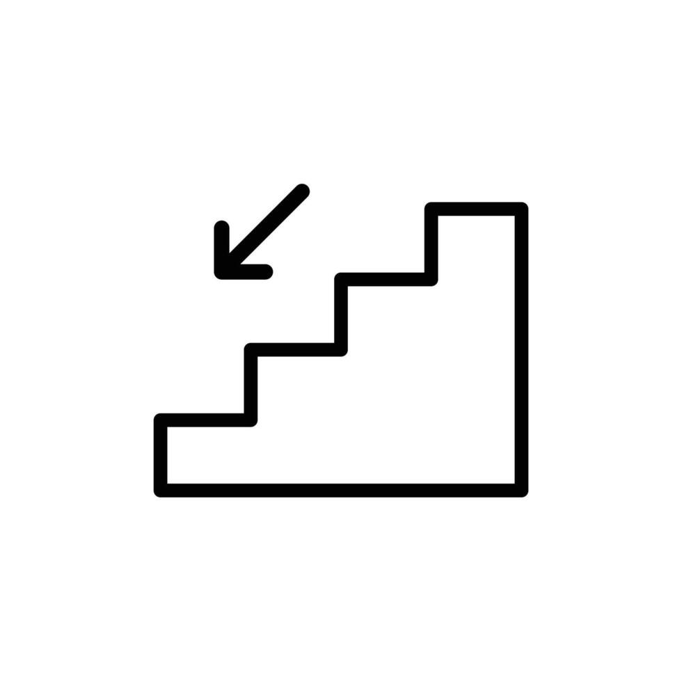 escalera icono vector diseño modelo en blanco antecedentes