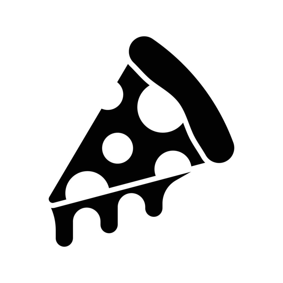 Pizza icono vector diseño modelo en blanco antecedentes