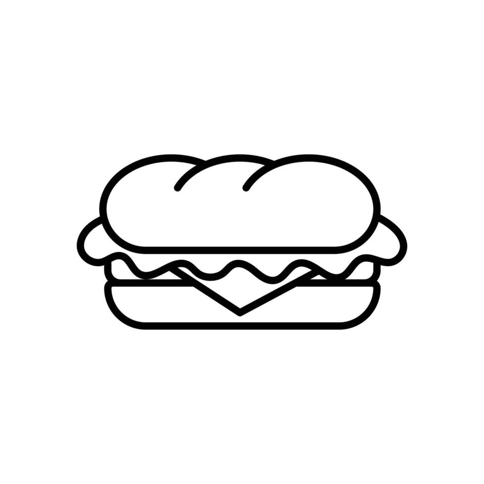 sandwich icon vector design template in white background