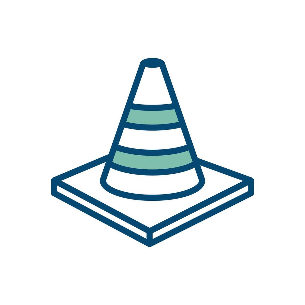 traffic cone icon vector design template in white background