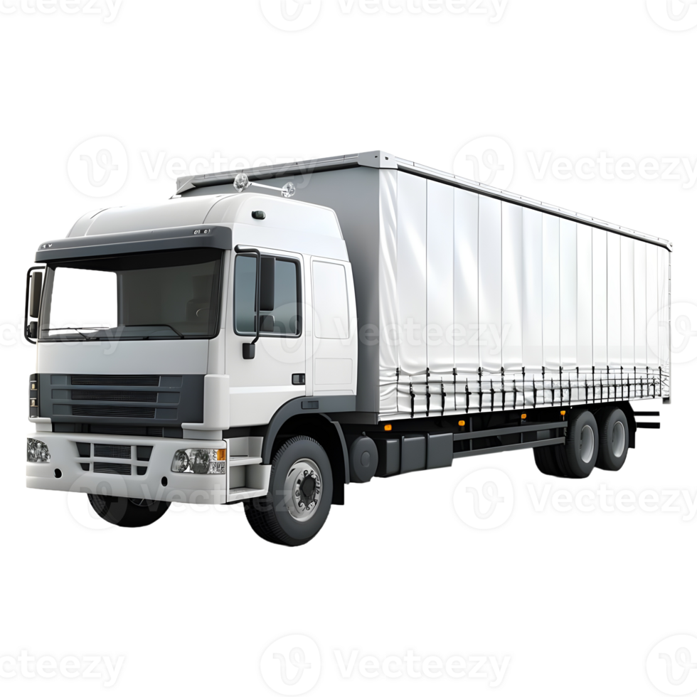 AI generated 3D Rendering of a Heavy Truck on Transparent Background - Ai Generated png