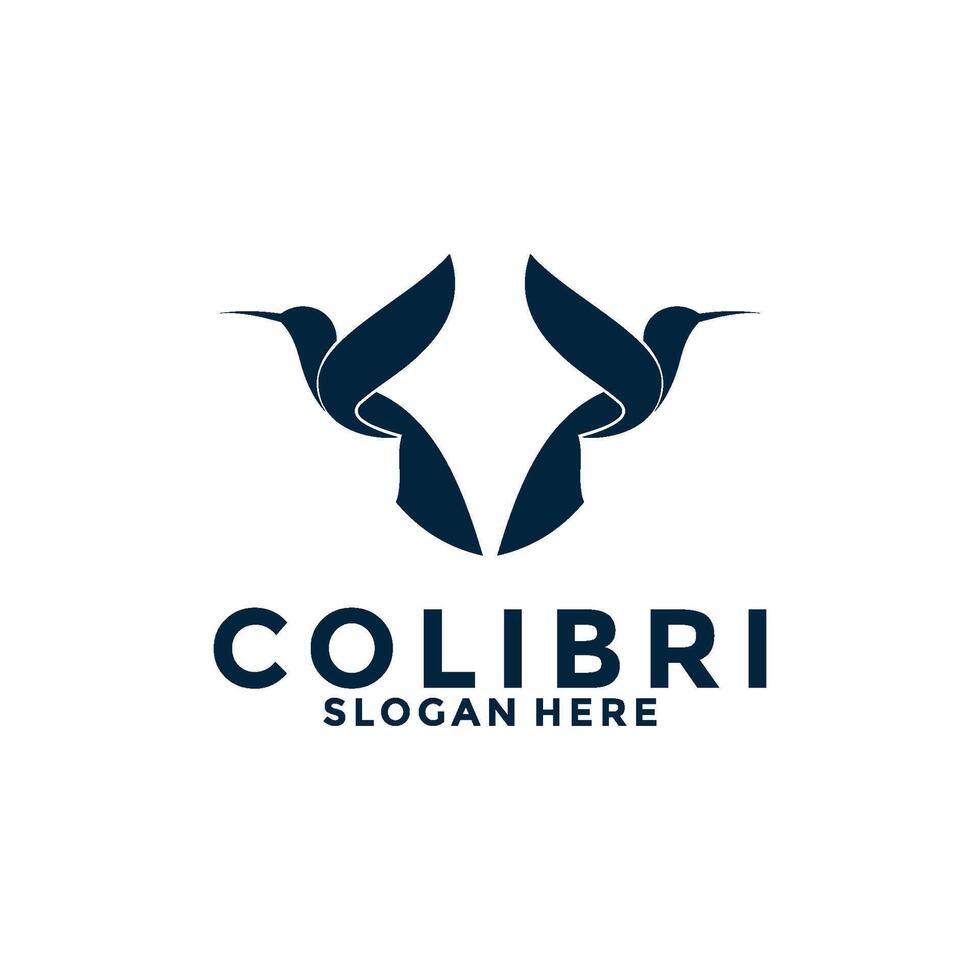 hummingbird colibri bird logo Icon, Simple Humming Bird Colibri Logo Vector Template