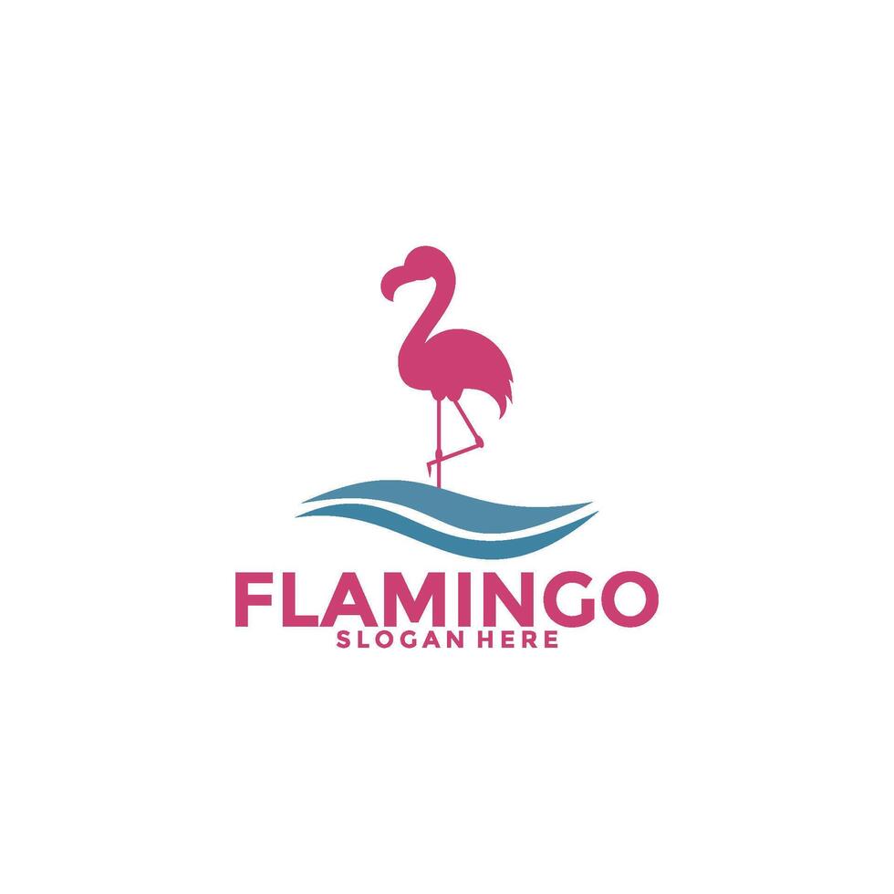 Flamingo bird logo concept, Elegant Flamingo Logo vector template