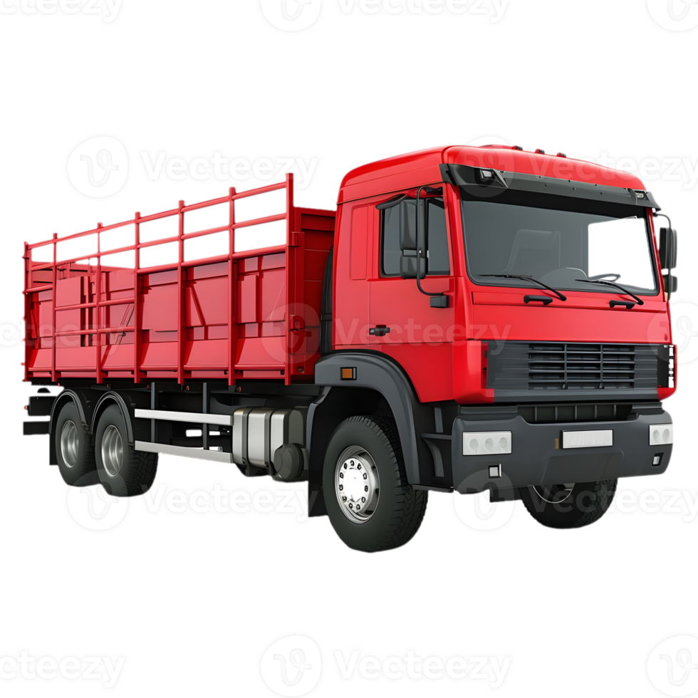 AI generated 3D Rendering of a Heavy Truck on Transparent Background - Ai Generated png