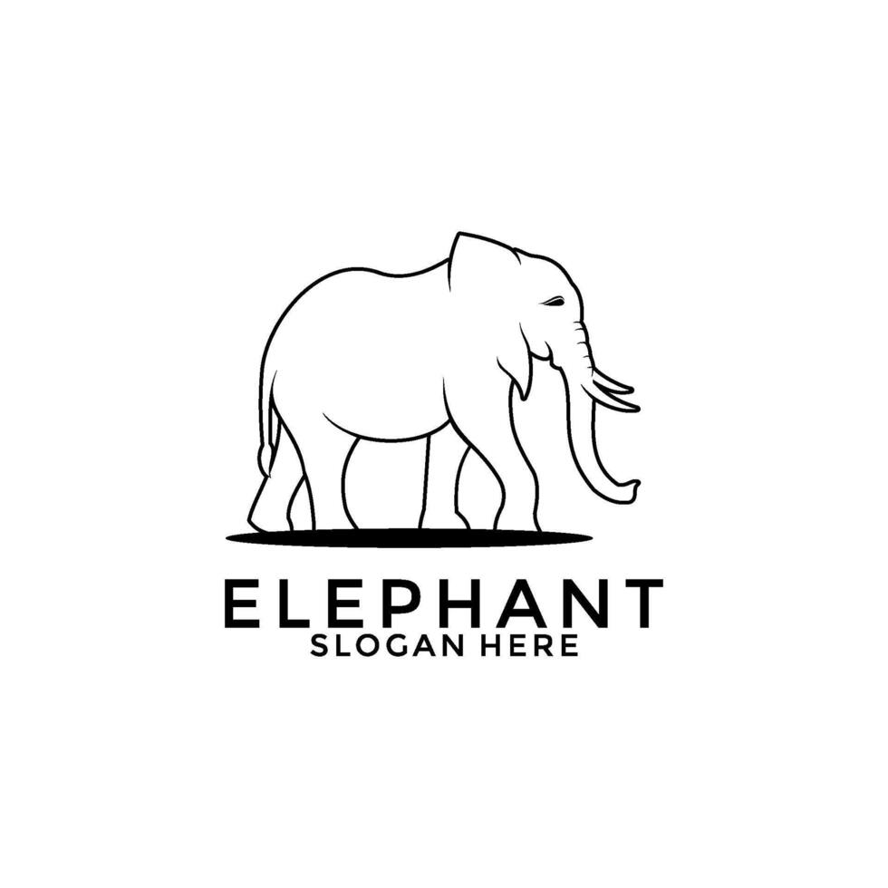 elefante logo vector, elefante línea Arte logo diseño modelo vector