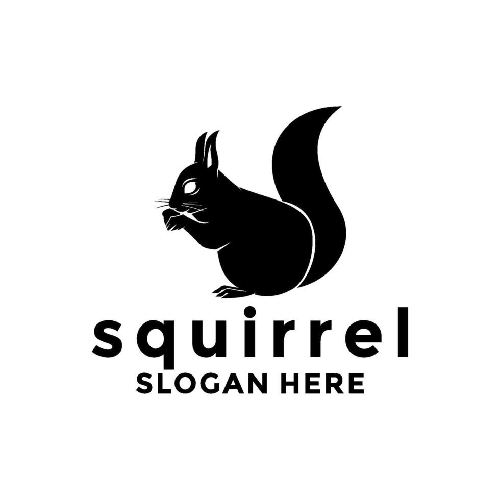 Squirrel logo design template, Vector illustration