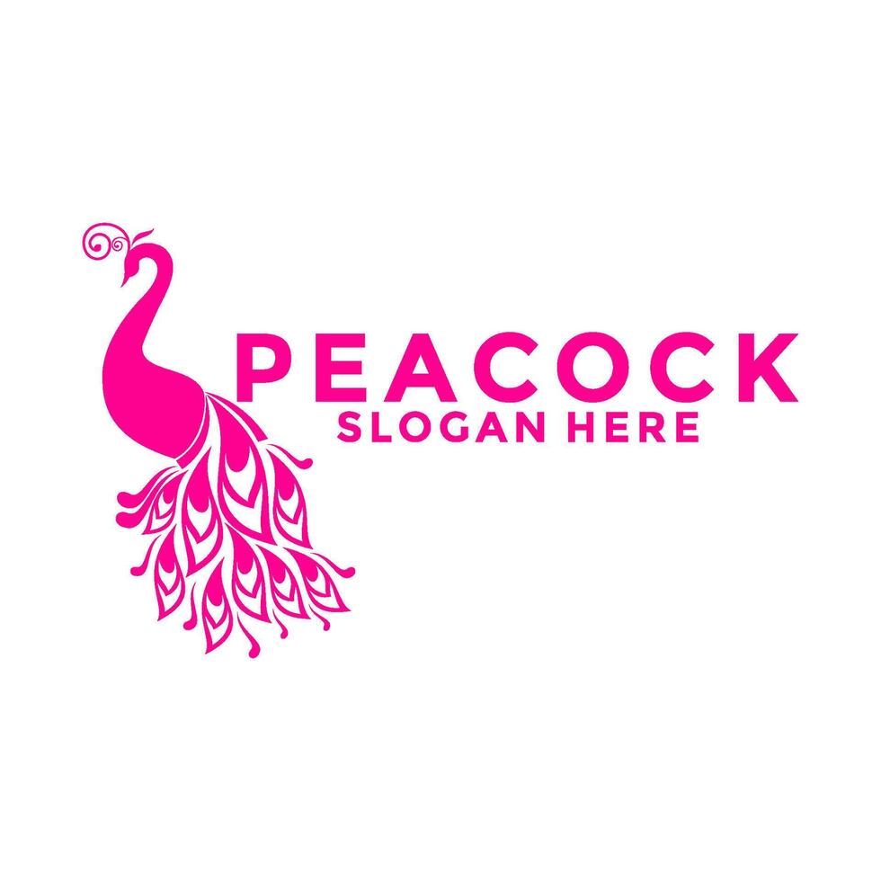 Luxurious Peacock bird logo icon, Abstract Peacock logo vector design template