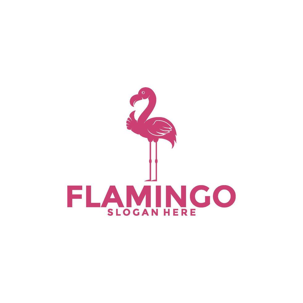 Flamingo bird logo concept, Elegant Flamingo Logo vector template