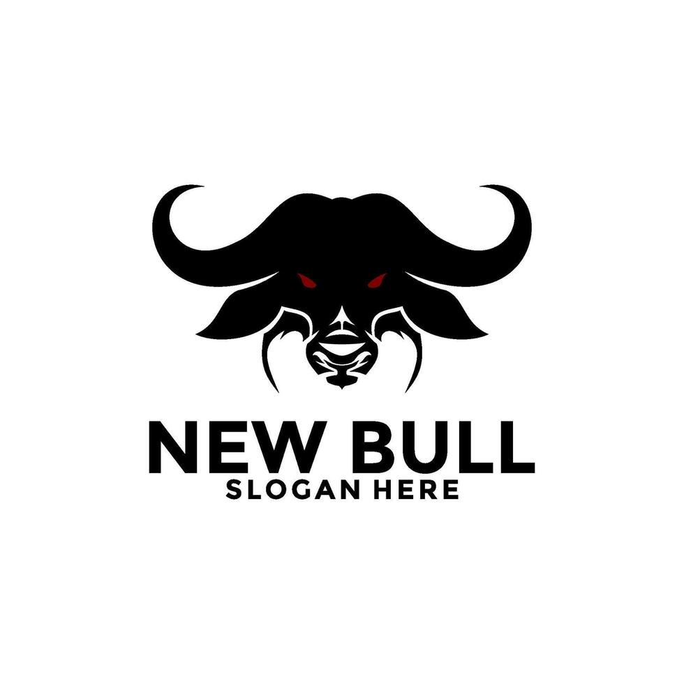 Creative Wild Bull Buffalo Horn Head Vector Logo , Bull Logo design template
