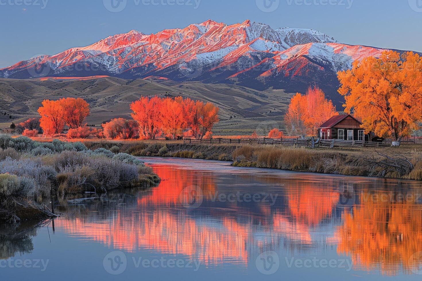 ai generado hermosa naturaleza montaña paisaje profesional fotografía foto