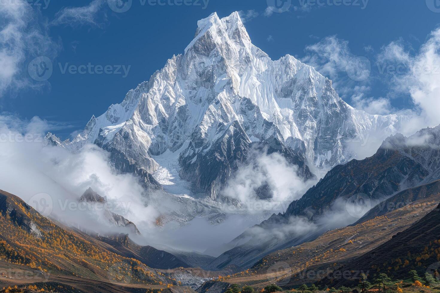 ai generado hermosa naturaleza montaña paisaje profesional fotografía foto