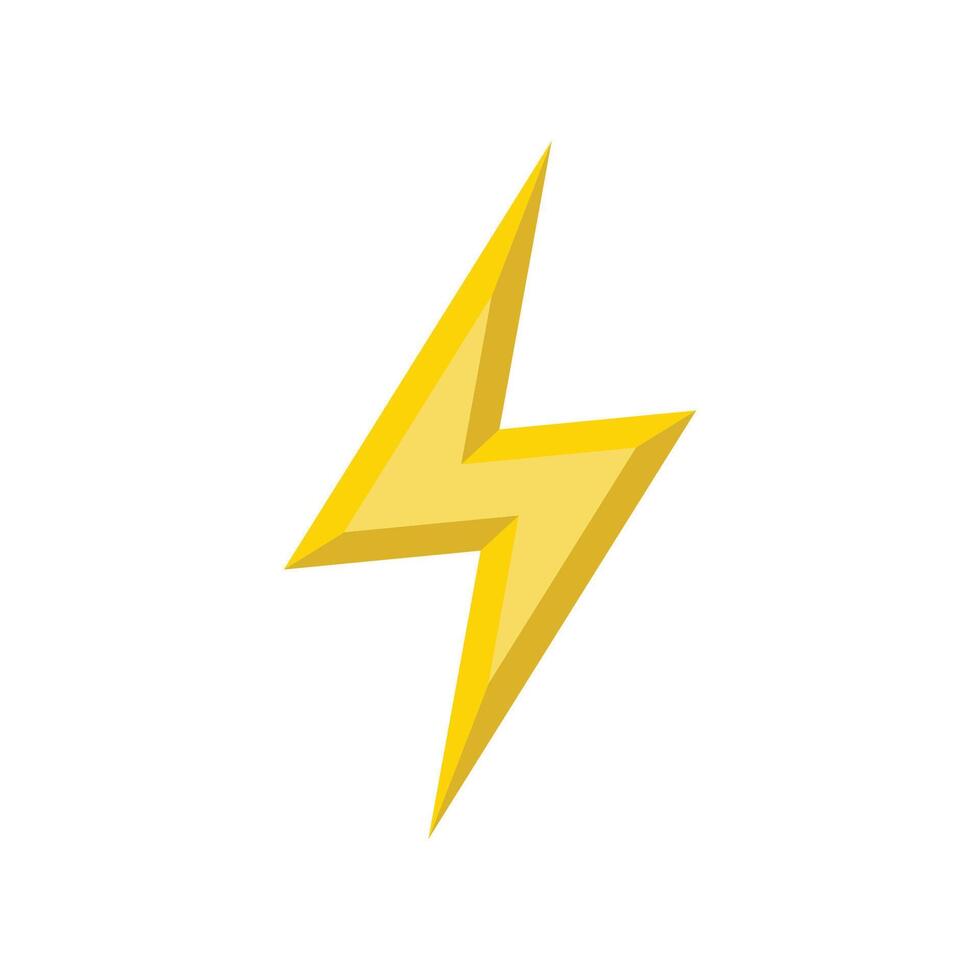 lightning bolt icon vector design template inwhite background