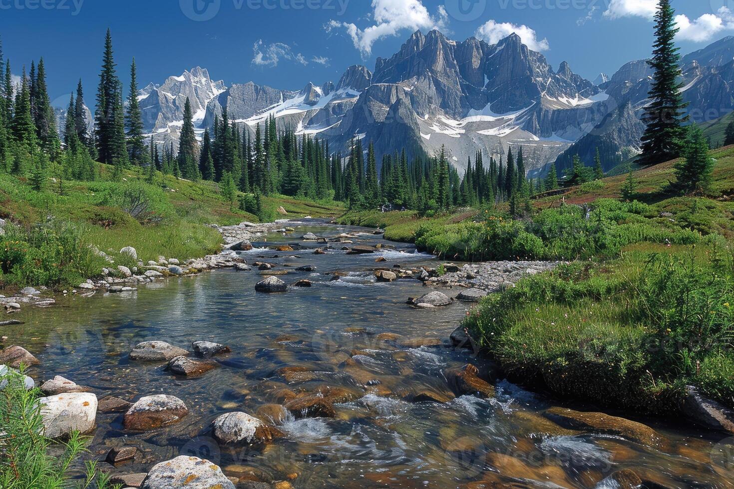 ai generado hermosa naturaleza montaña paisaje profesional fotografía foto