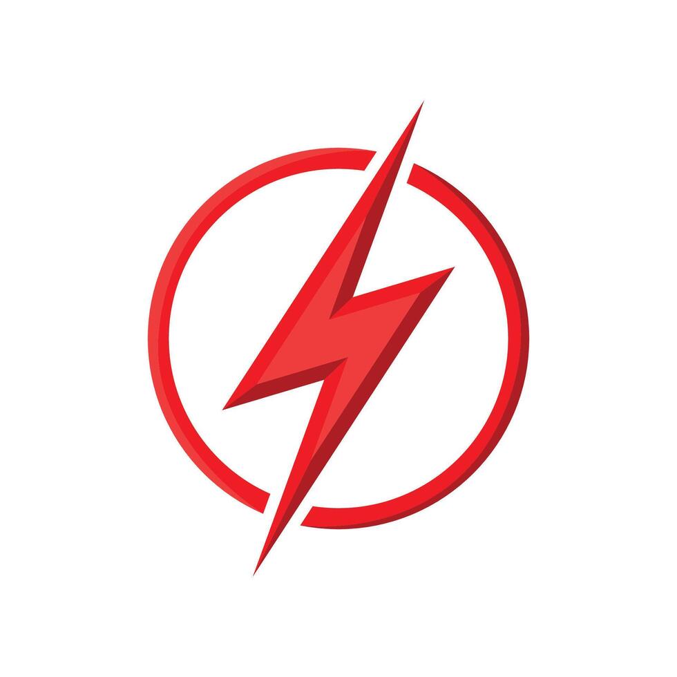 lightning bolt icon vector design template inwhite background