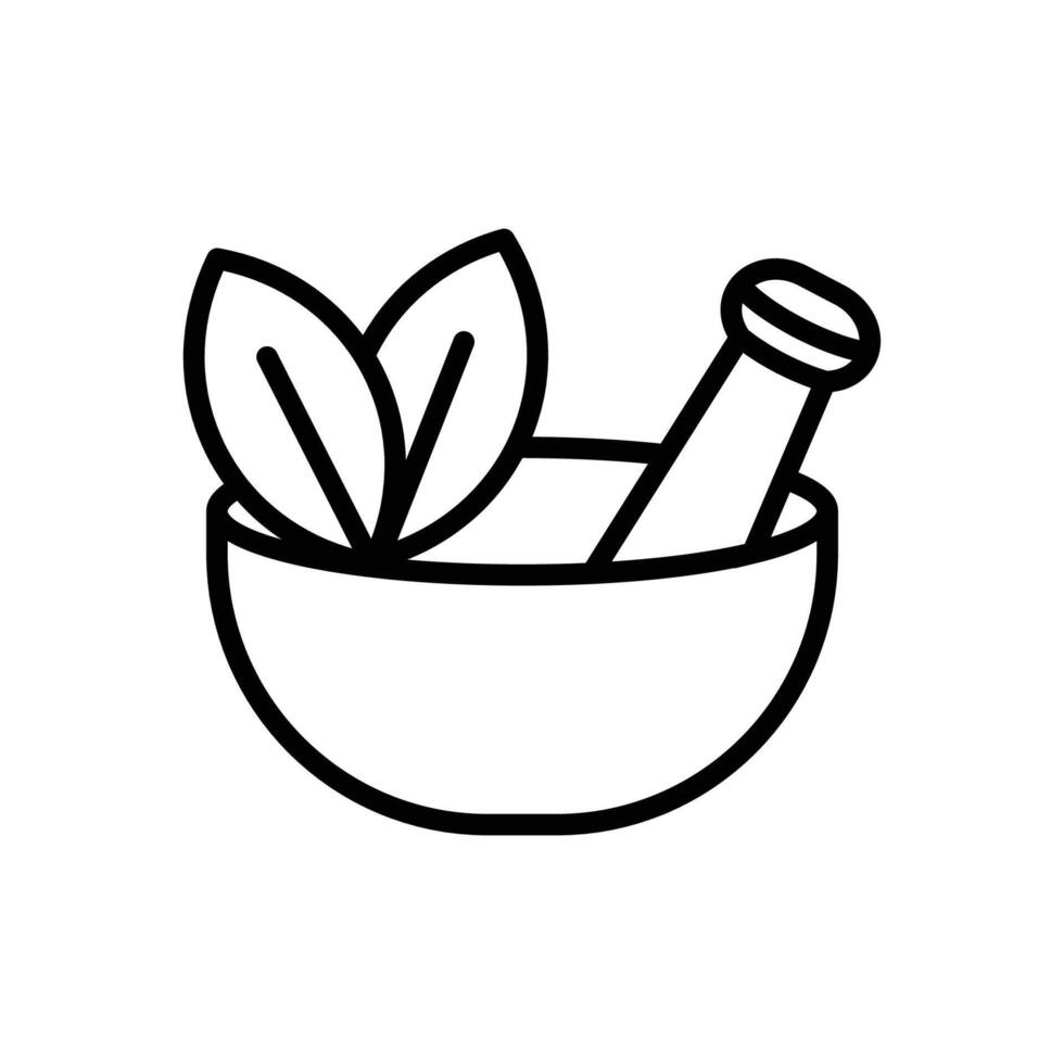 mortar and pestle icon vector design template in white background