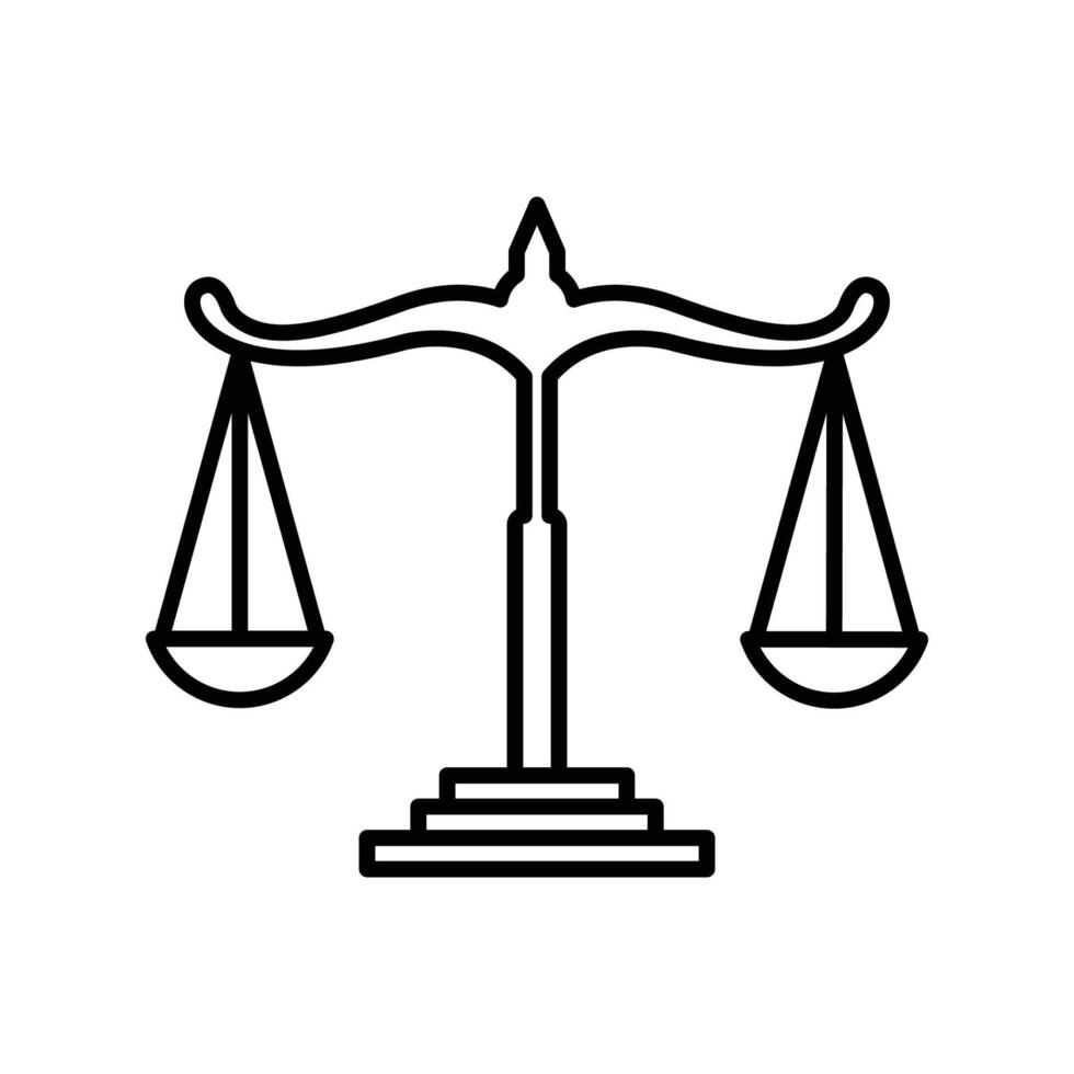 scale of justice icon vector design template in white background