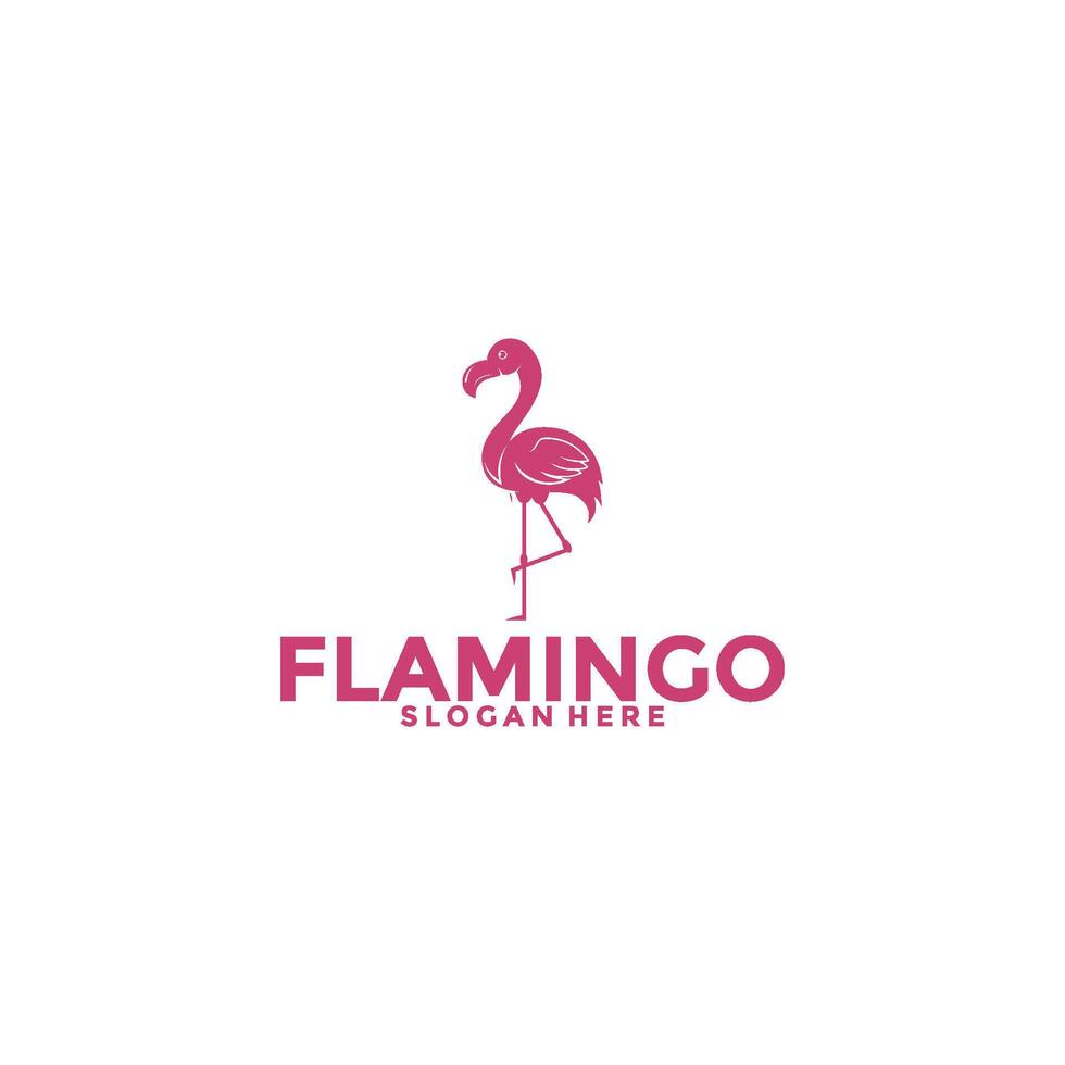 Flamingo bird logo concept, Elegant Flamingo Logo vector template