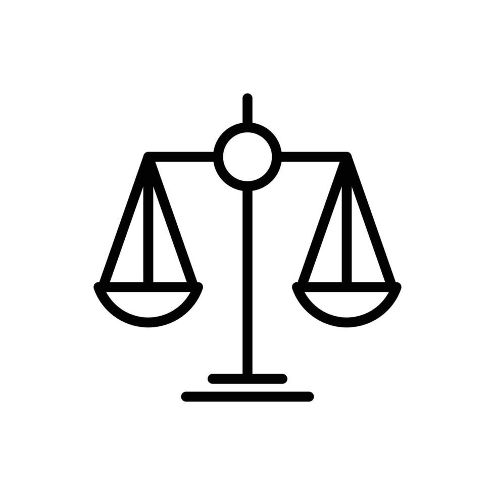 scale of justice icon vector design template in white background
