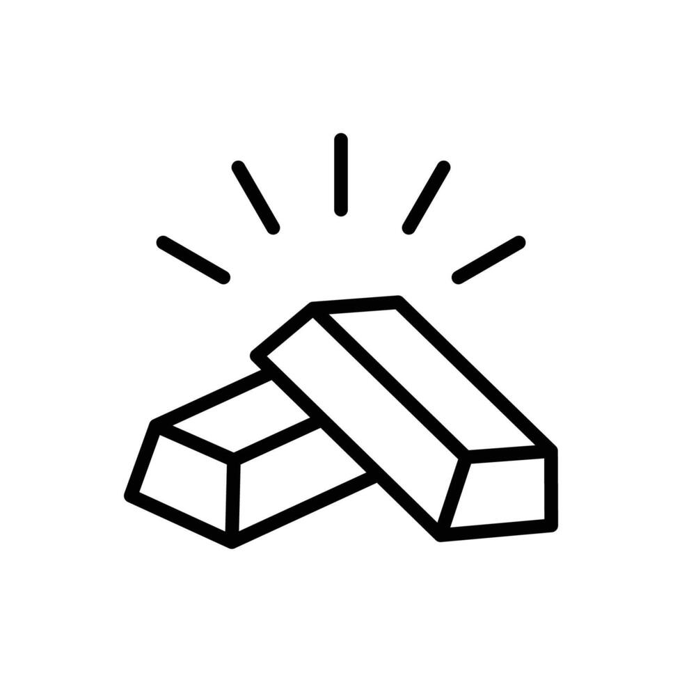 gold bar icon vector design template in white background