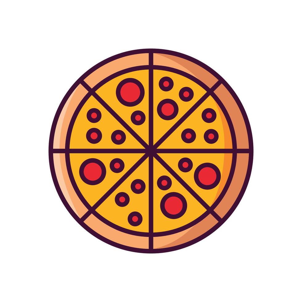 Pizza icono vector diseño modelo en blanco antecedentes