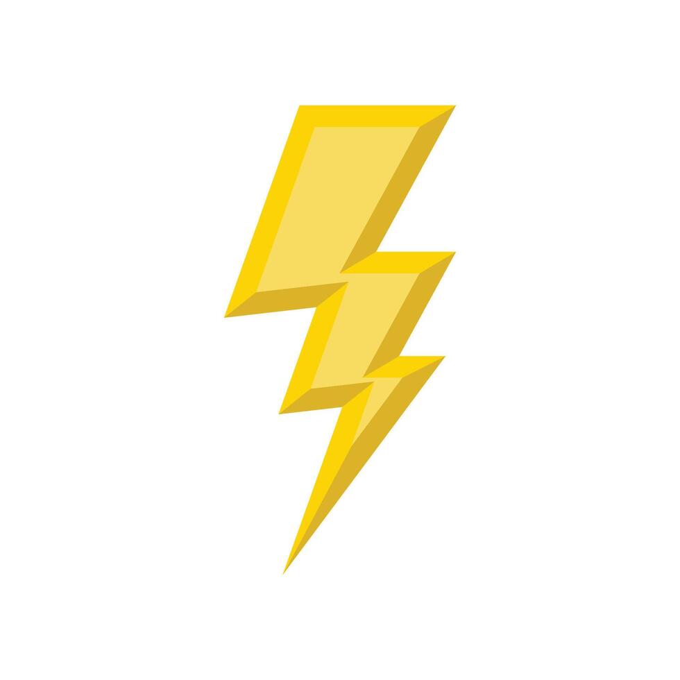 lightning bolt icon vector design template inwhite background