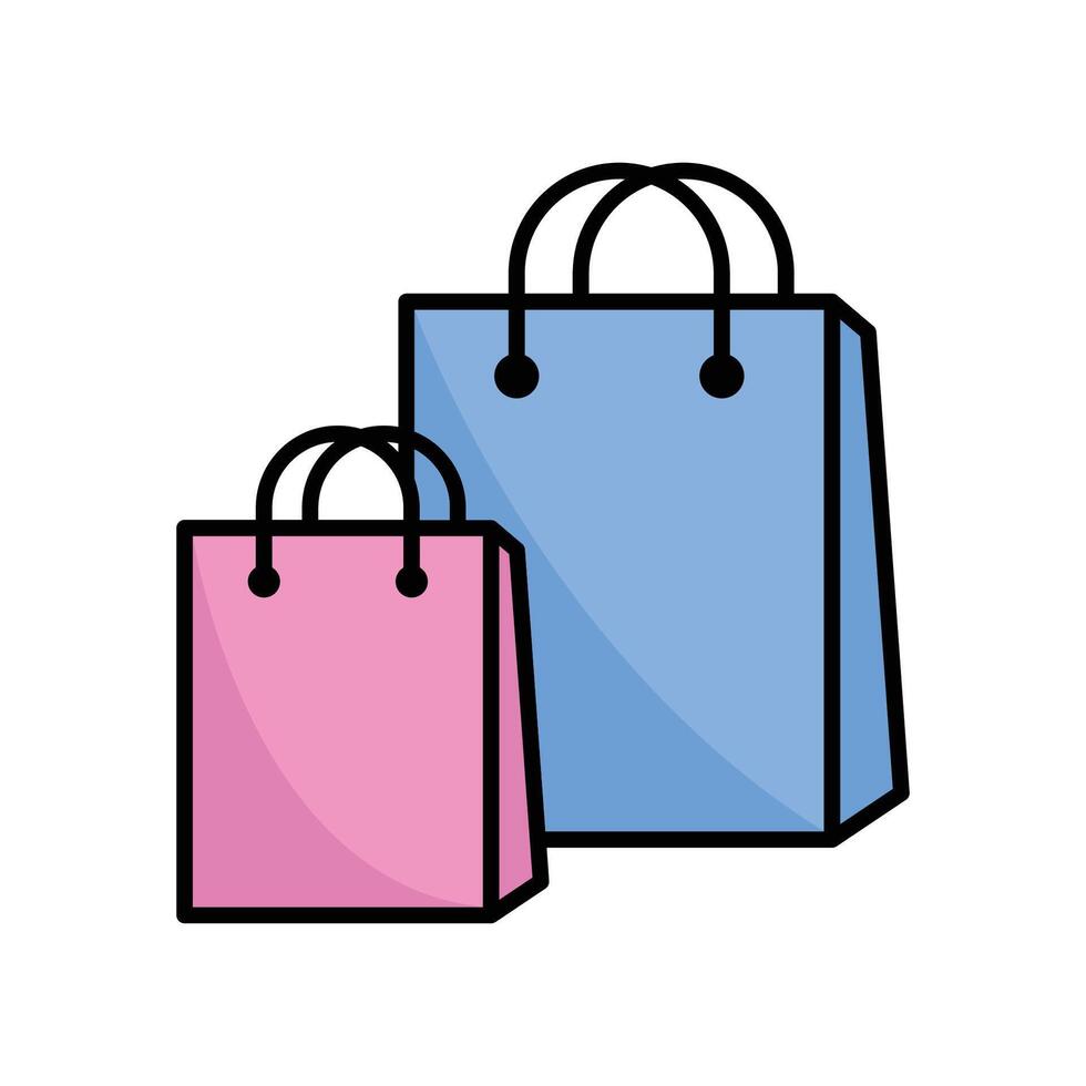 shopping bag icon vector design template in white background