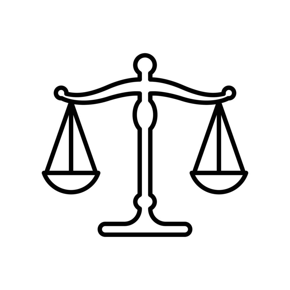 scale of justice icon vector design template in white background