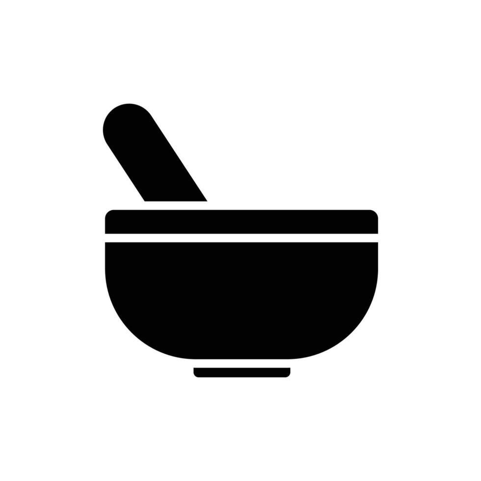 mortar and pestle icon vector design template in white background