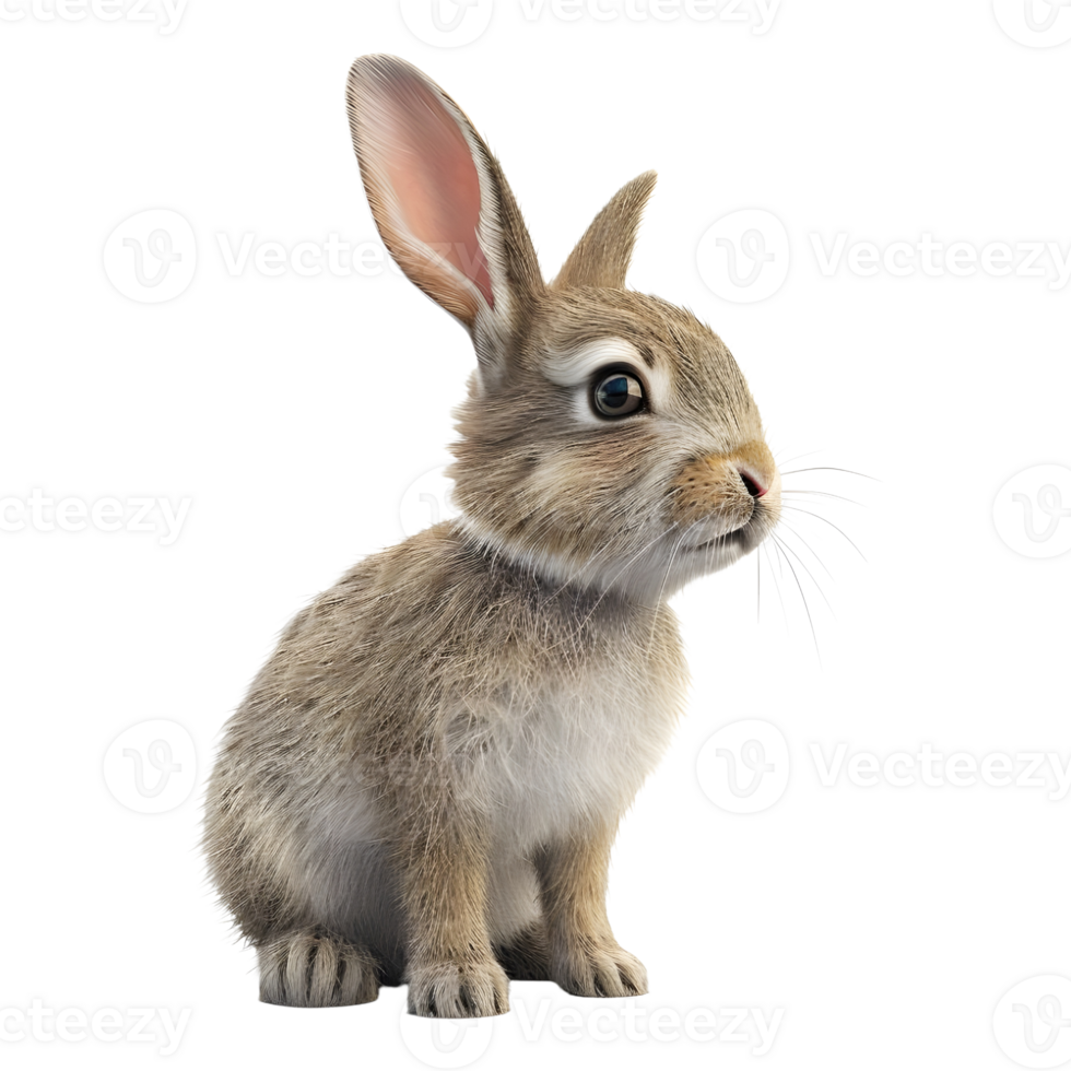 AI generated Beautiful Rabbit on Transparent background - Ai Generated png