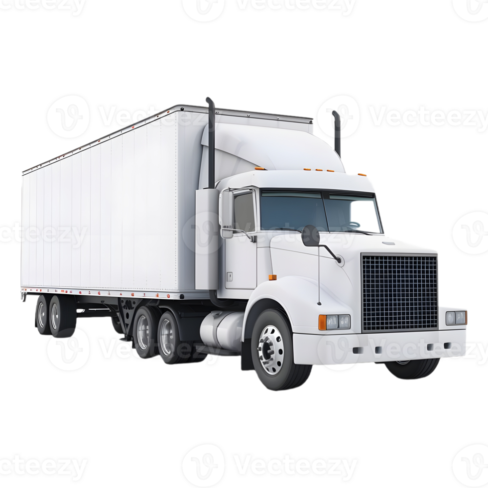 AI generated 3D Rendering of a Heavy Truck on Transparent Background - Ai Generated png
