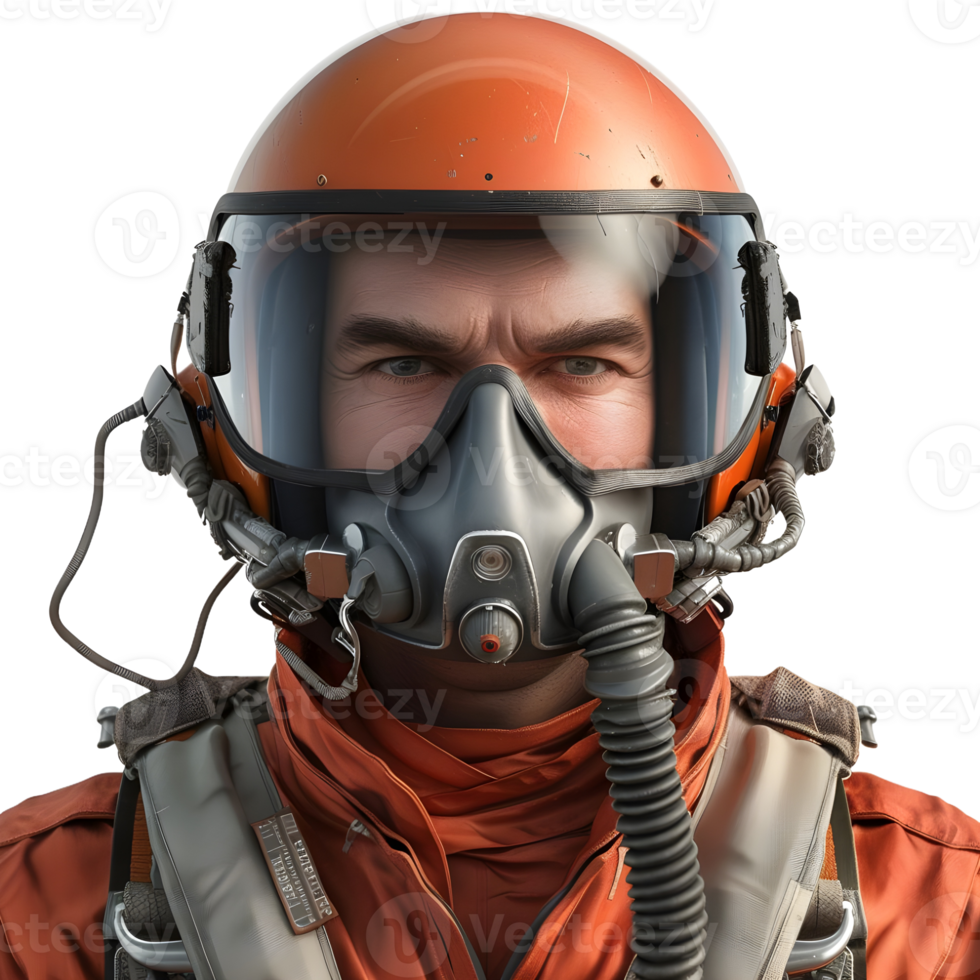 AI generated Male Fighter Pilot on Transparent background - Ai Generated png